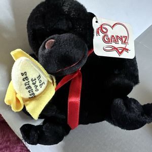Ganz Stu Black Gorilla Monkey With Bananas Over You 1999 Vintage Rare